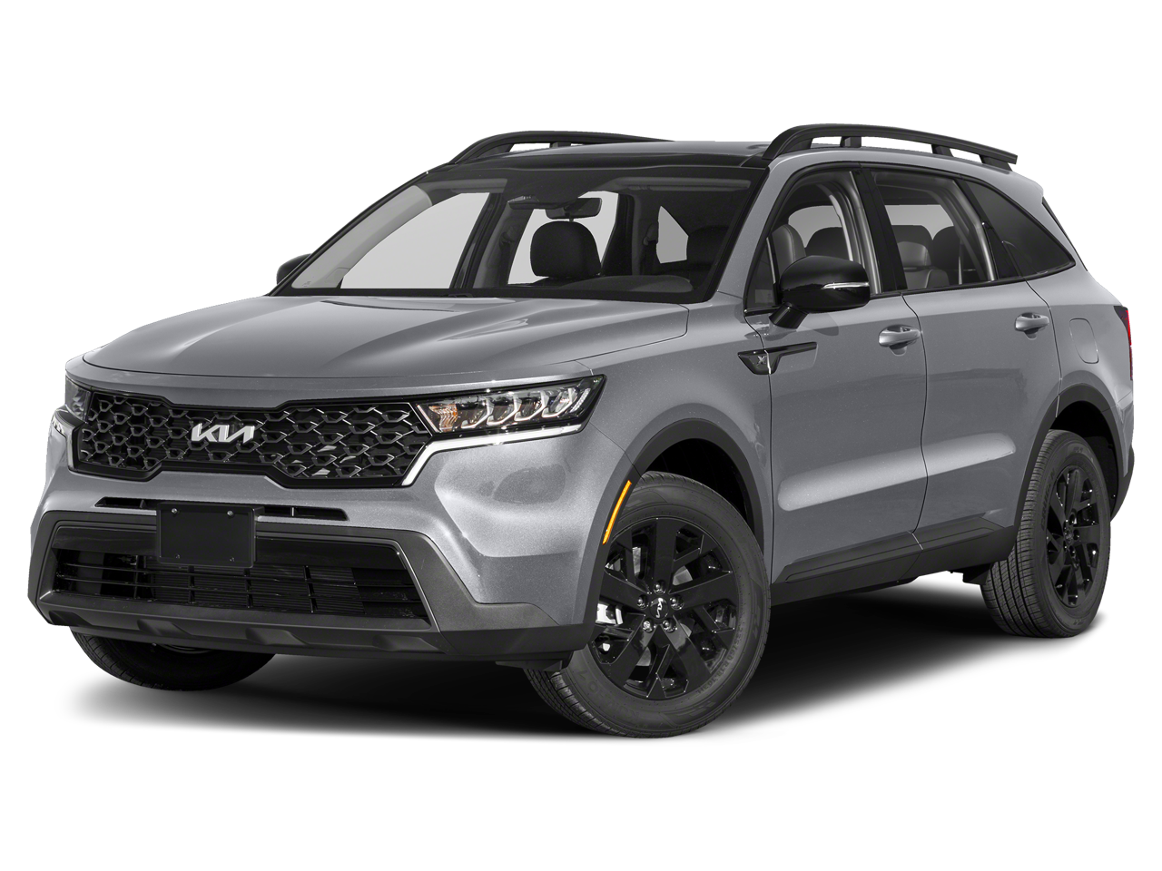 2022 Kia Sorento X-Line S in Wolf Gray — front three-quarter view