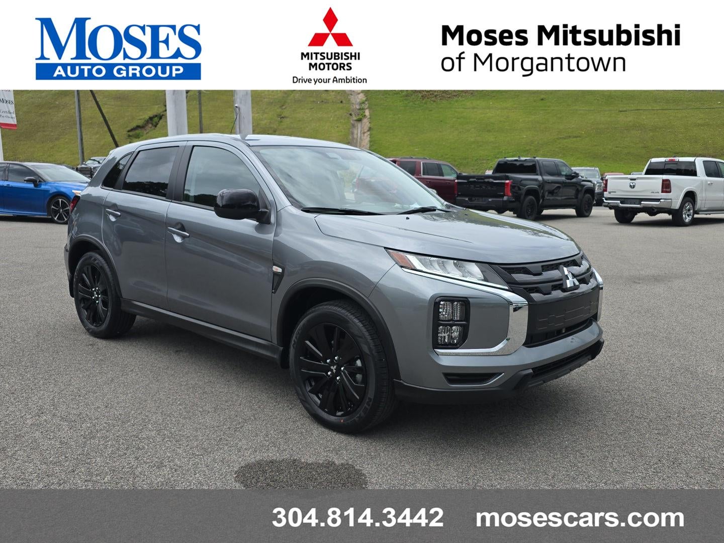 2026 Mitsubishi Outlander Sport LE in Mercury Gray Metallic — front three-quarter view