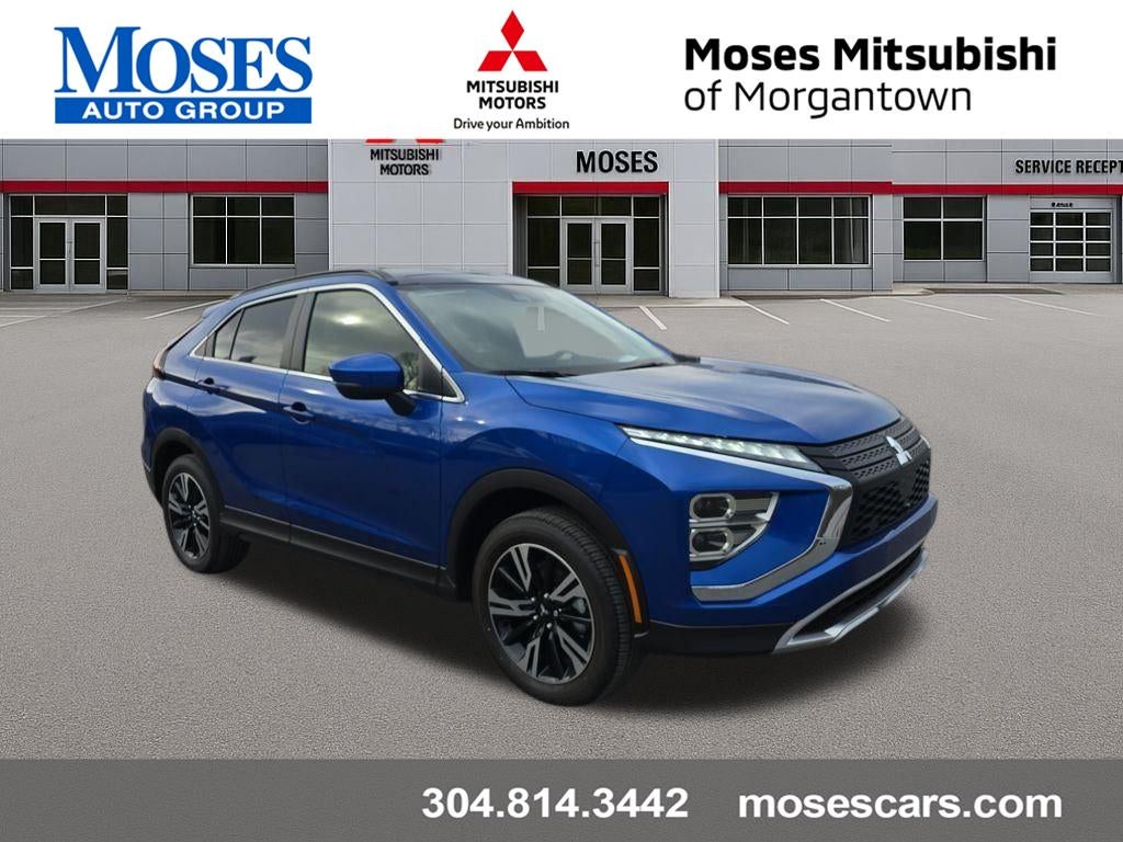 2026 Mitsubishi Eclipse Cross SE in Lightning Blue Metallic — front three-quarter view
